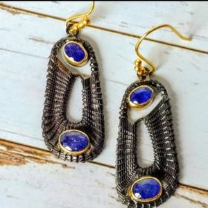 Artisan | Sterling & 14 kt Kyanite Earrings